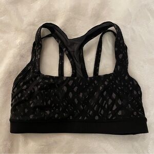 Lululemon Athletica Black Patterned Sports Bra by size 6